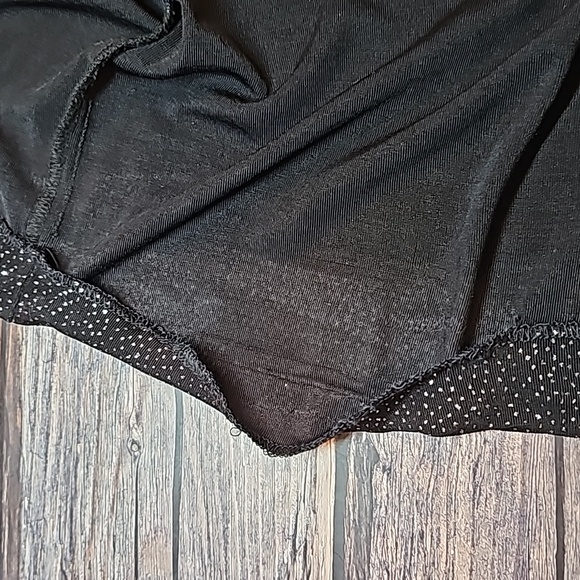 VINTAGE NIGHT WAY BLACK GLITTER SLEEVELESS DRAPED NECK LONG EVENING DRESS - Picture 12 of 13